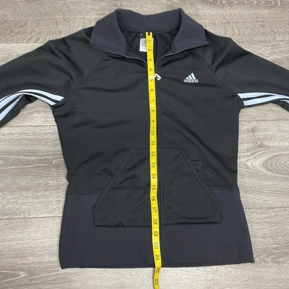 Adidas Full Zip Warm Up 3 Stripe Track Jacket AZF001 Black M - Picture 6 of 16